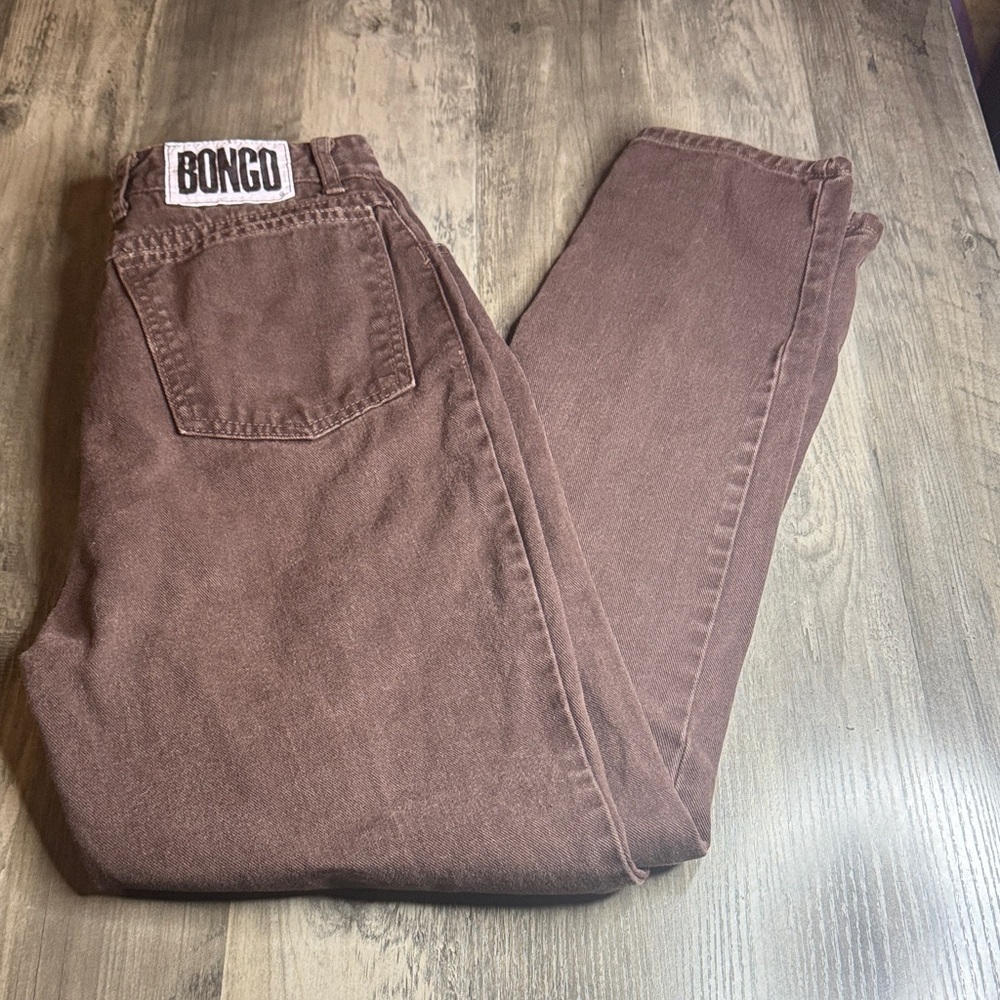 90’s Y2K BONGO Deep Brown Button Fly High-Rise Tapered Jeans